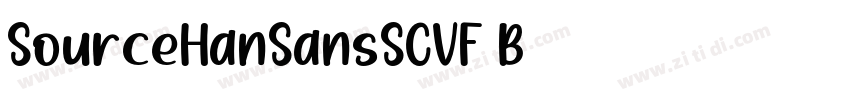 SourceHanSansSCVF B字体转换